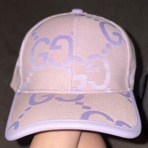Gucci Lavender and Lilac Logo Hat